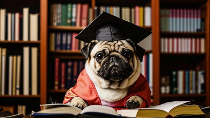 Мопс с дипломом: Как Doug the Pug стал звездой выпускного на фоне криминалистики Мопс с дипломом: Как Doug the Pug стал звездой выпускного на фоне криминалистики