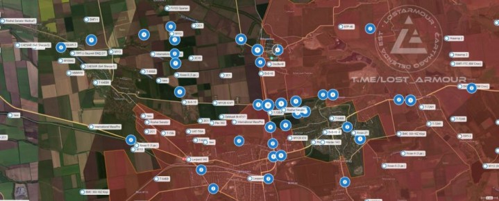 Потери бронетехники ВСУ в ходе сражения за Красноармейскую агломерацию