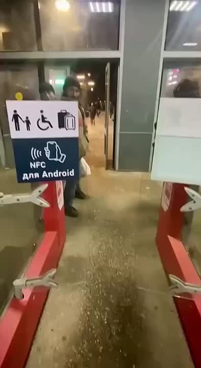 Оборзевший инородец делится «народной мудростью» по проходу через турникет с застенчивым другом