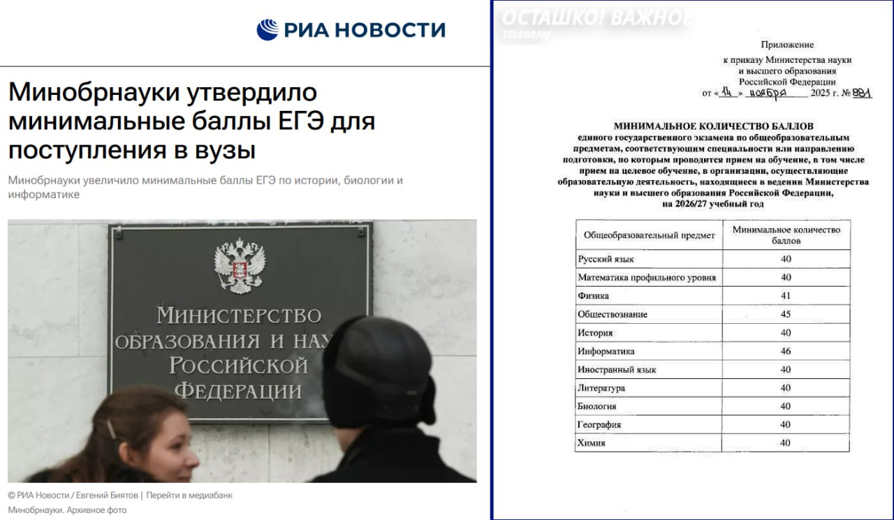 Повышение качества образования: Минобрнауки подняло минимальные баллы ЕГЭ